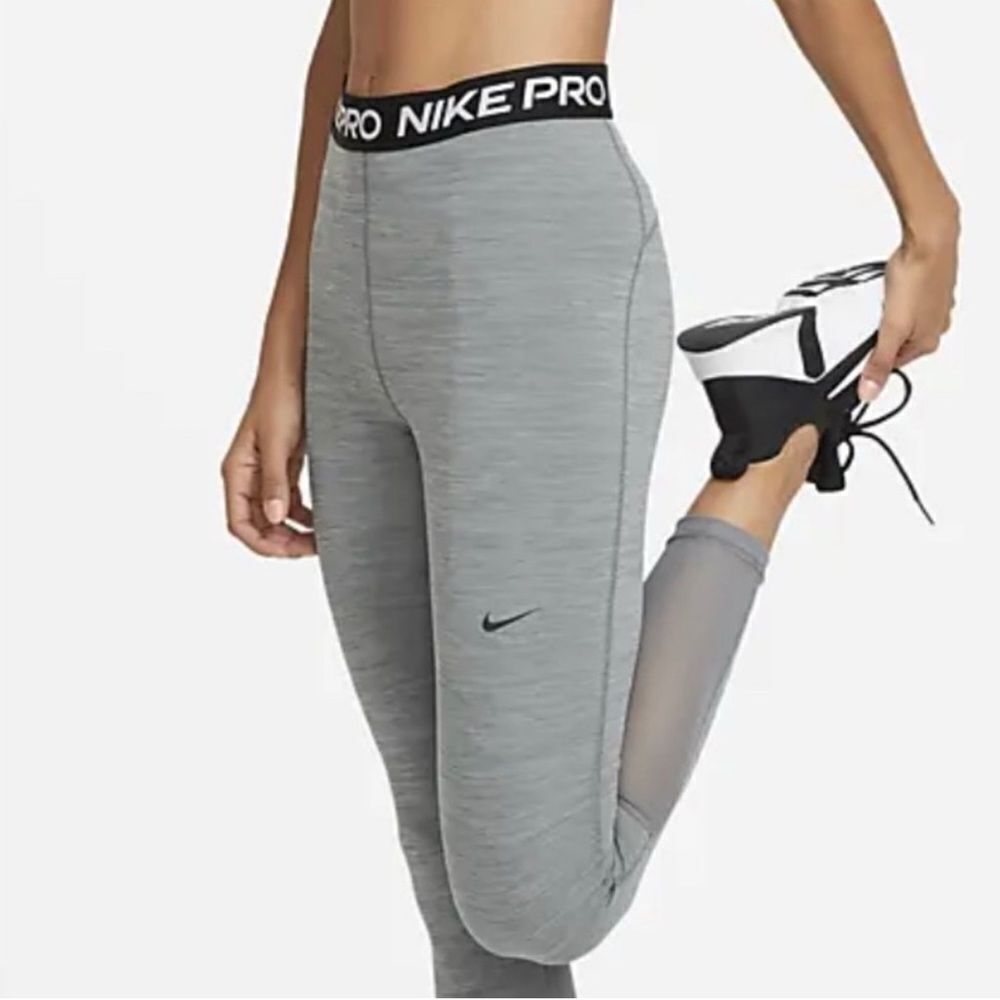 WOMEN'S NIKE PRO 365 HIGH RISE 7/8 LEGGINGS GRAY Sz S